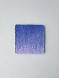 手作り羊毛フェルトコースター・薄暮、10cm×10cm。