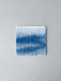 手作り羊毛フェルトコースター / 湖・水面、10cm×10cm。
