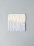 手作り羊毛フェルトコースター / 湖・霧、10cm×10cm。